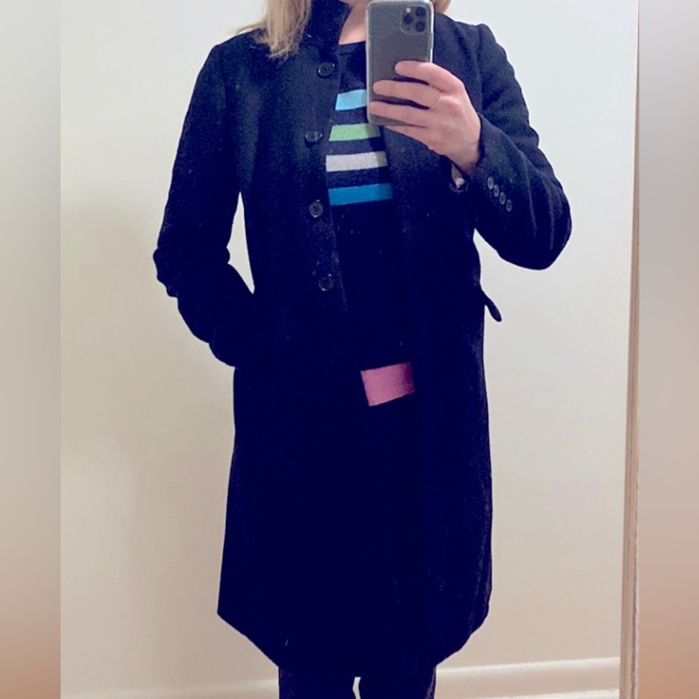 wool overcoat size 8 in black